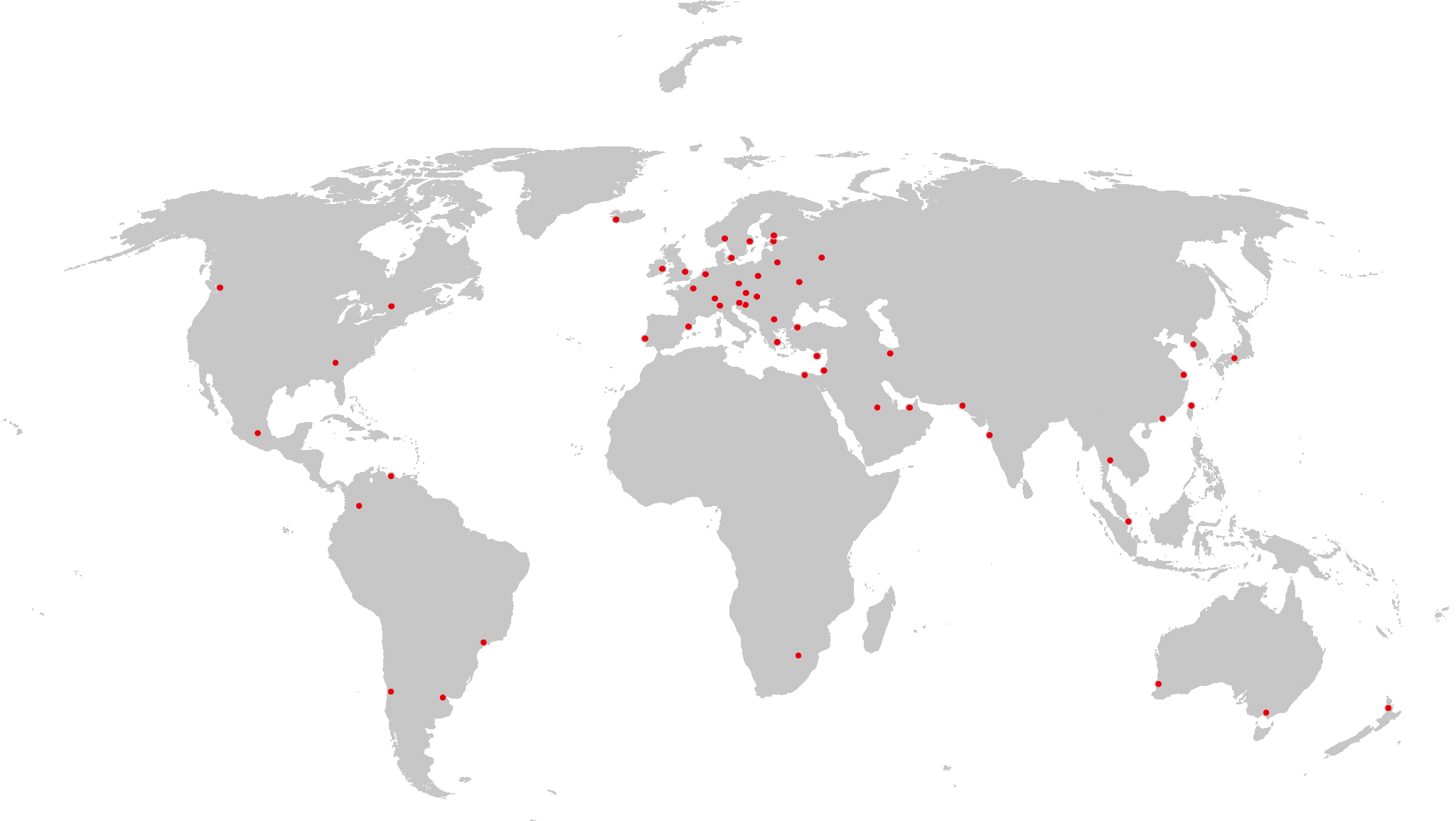 World map identify Flux Pumps international contacts
