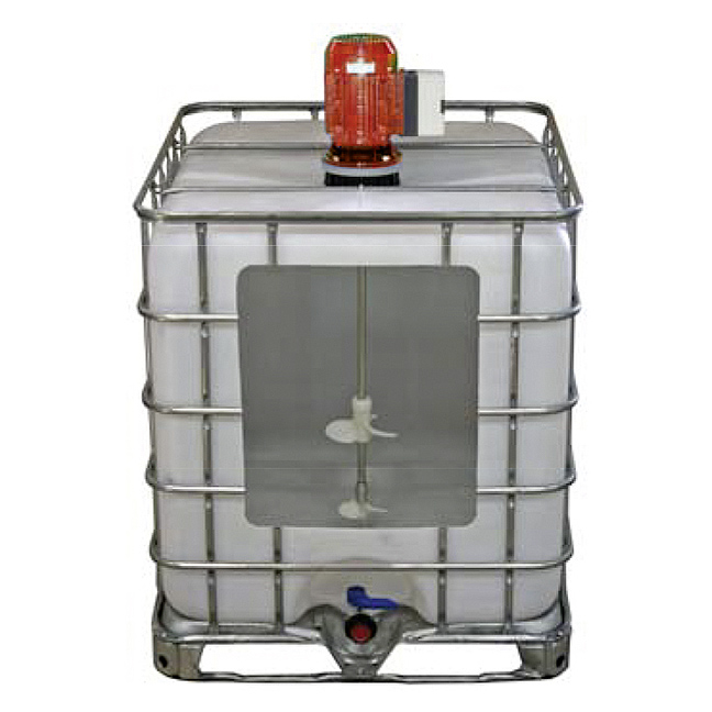 Low to high viscosity IBC mixers